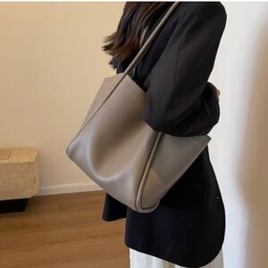 Zara Gray and Yellow Tote Bag with Minimalist Design